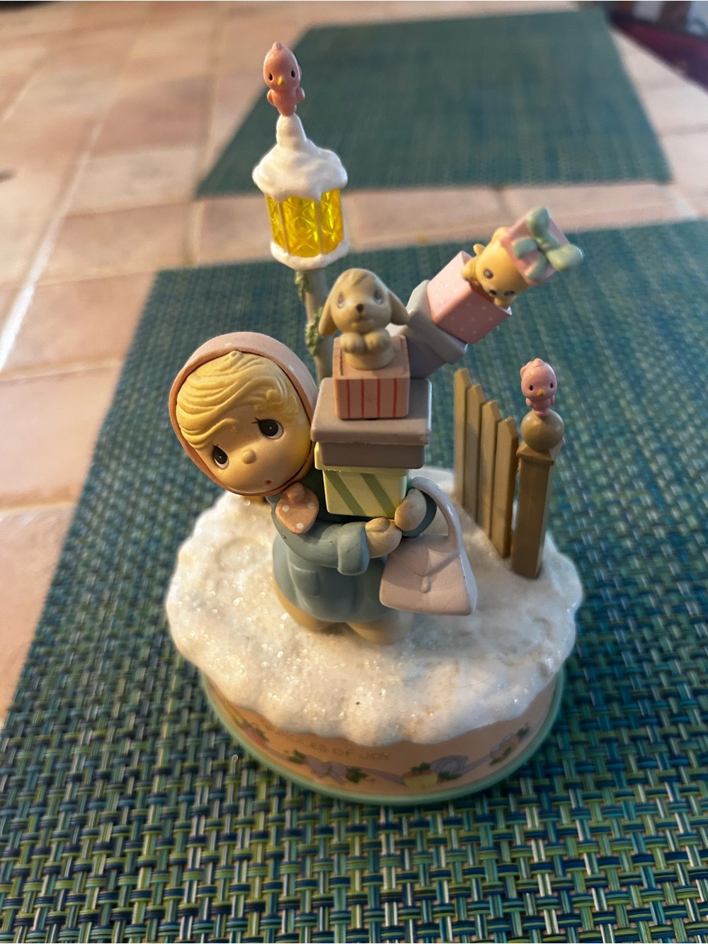 Precious Moments Girl Figurine with Presents — Bundle of Joy